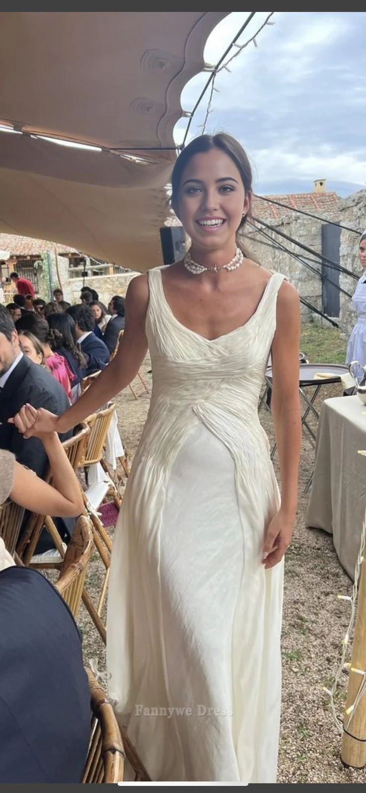 Vestidos formales elegantes de tirantes tipo A para dama de honor, vestido de noche, vestido de fiesta